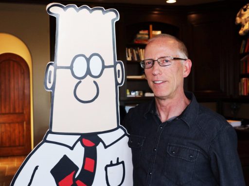 Scott with Dilbert